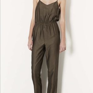 Women's Metallic Diamond Jaquard Strap Jumpsuit